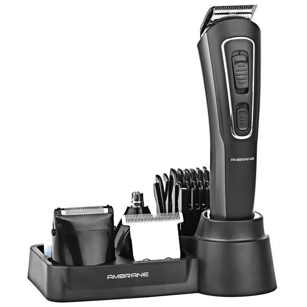 Ambrane Cord-Cordless Grooming Kit for Men, 60 Mins Runtime, Stainless & Washable Blades (Cruiser, Black)